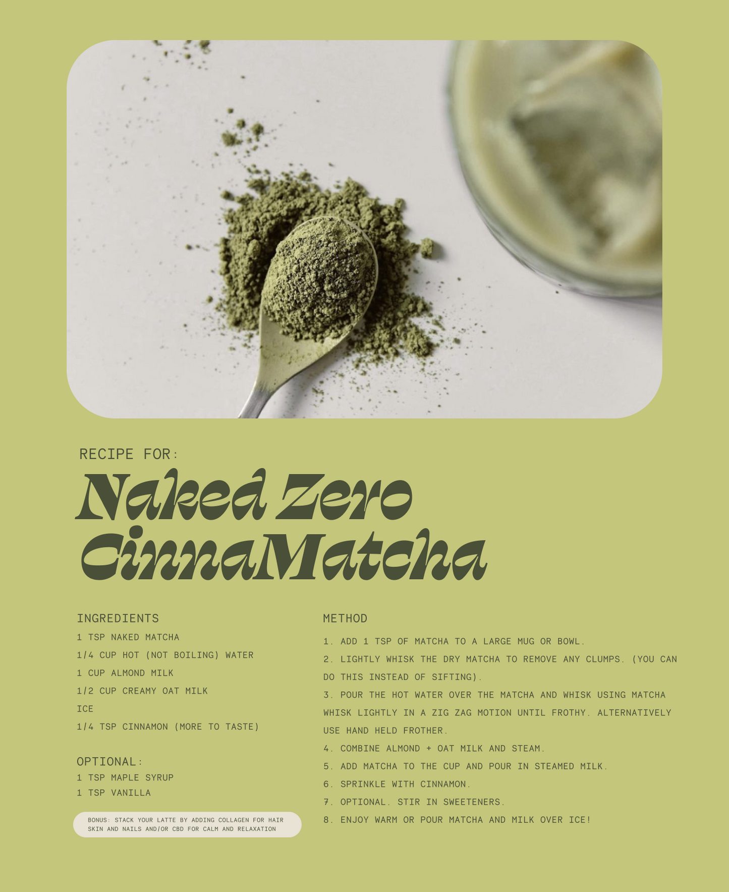 *NEW* Naked Zero Matcha Kit